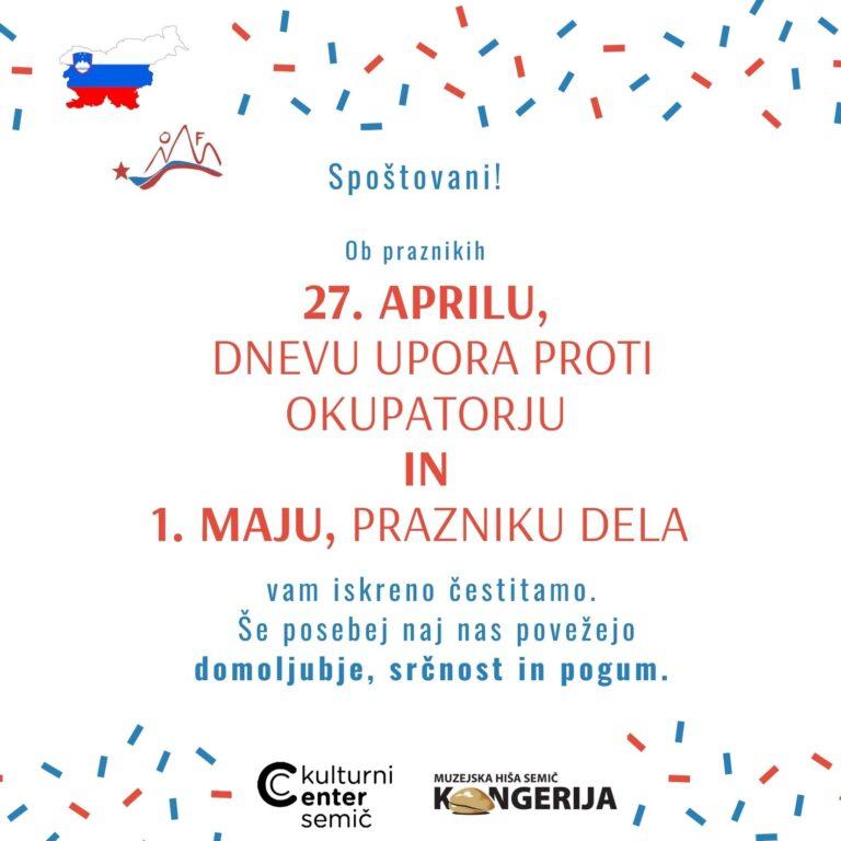 Voscilo 27.4. in 1. 2. 5.2021