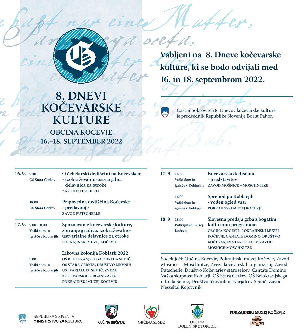 osn 2 2022 PDF VABILO dnevi kocevarske kulture page 001
