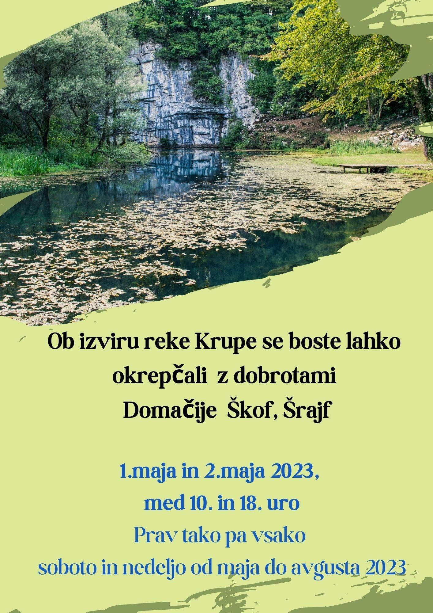 Okrepcilo na izviru reke Krupe