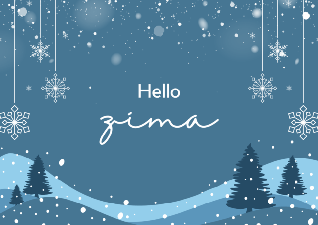 Blue and White Snowflakes Winter Hello Document Blue and White Snowflakes Winter Hello Document