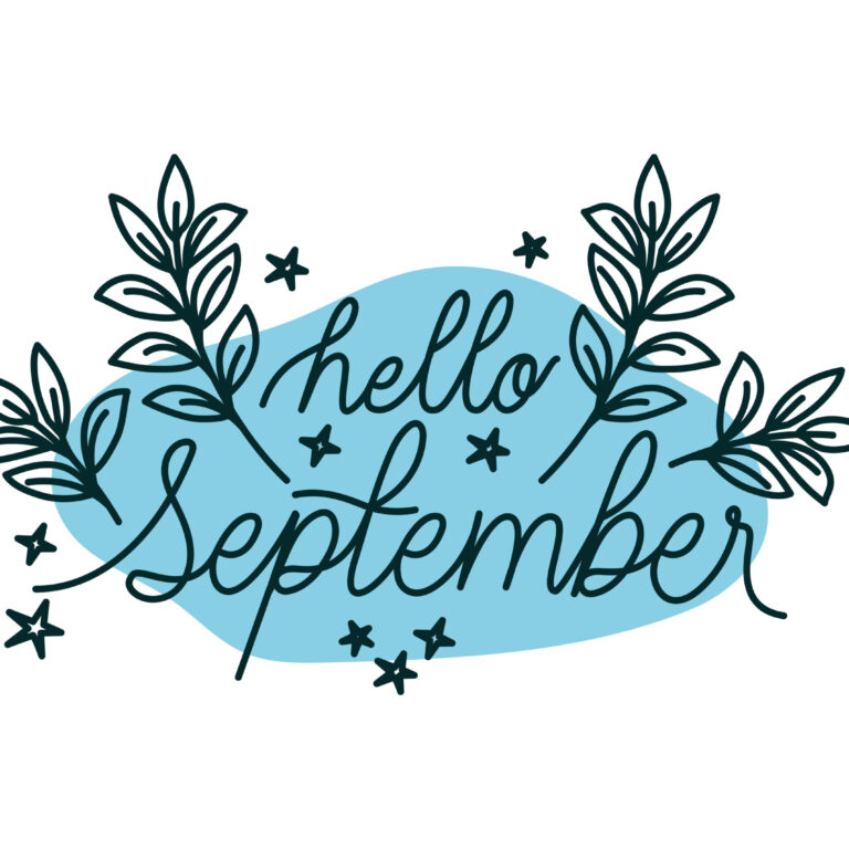 phrase of hello september free vector