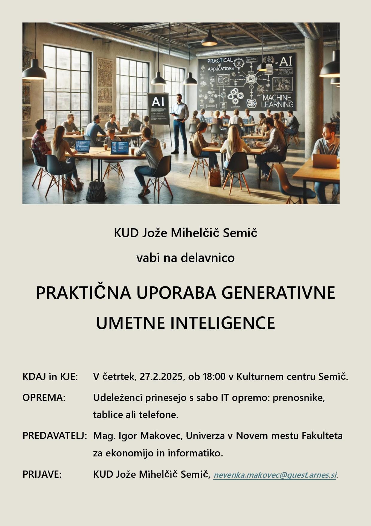 .. Umetnostna inteligenca Makovec Igor (KUD Jože Mihelčič Semič)