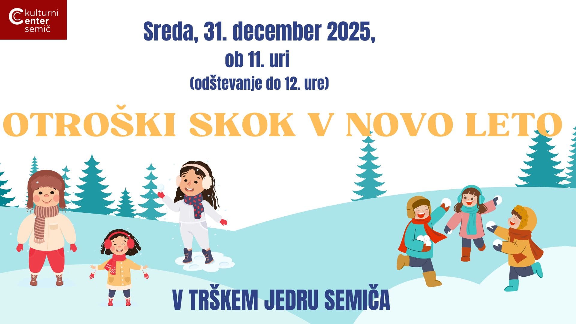 Otroški skok v Novo leto dogodek na face