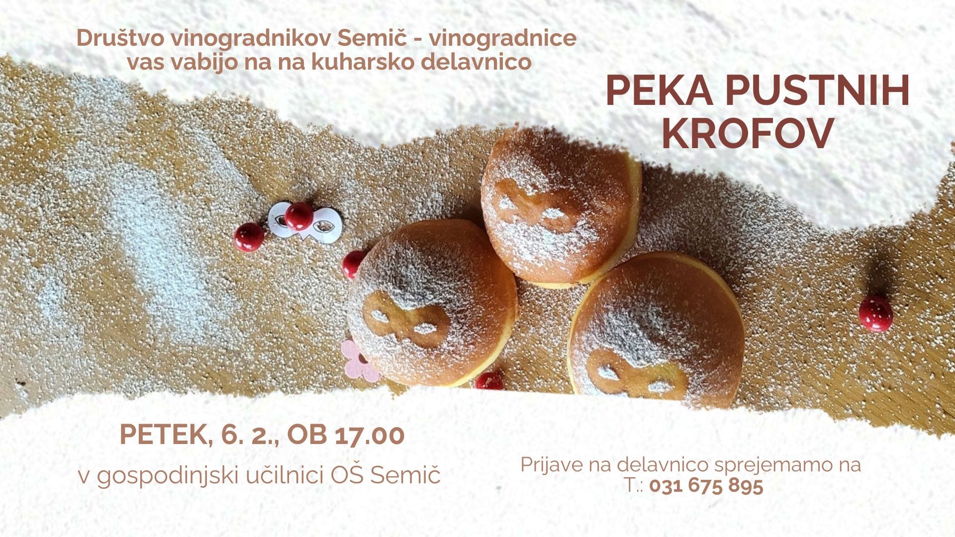 Peka pustnih krofov face in tv ( x px)