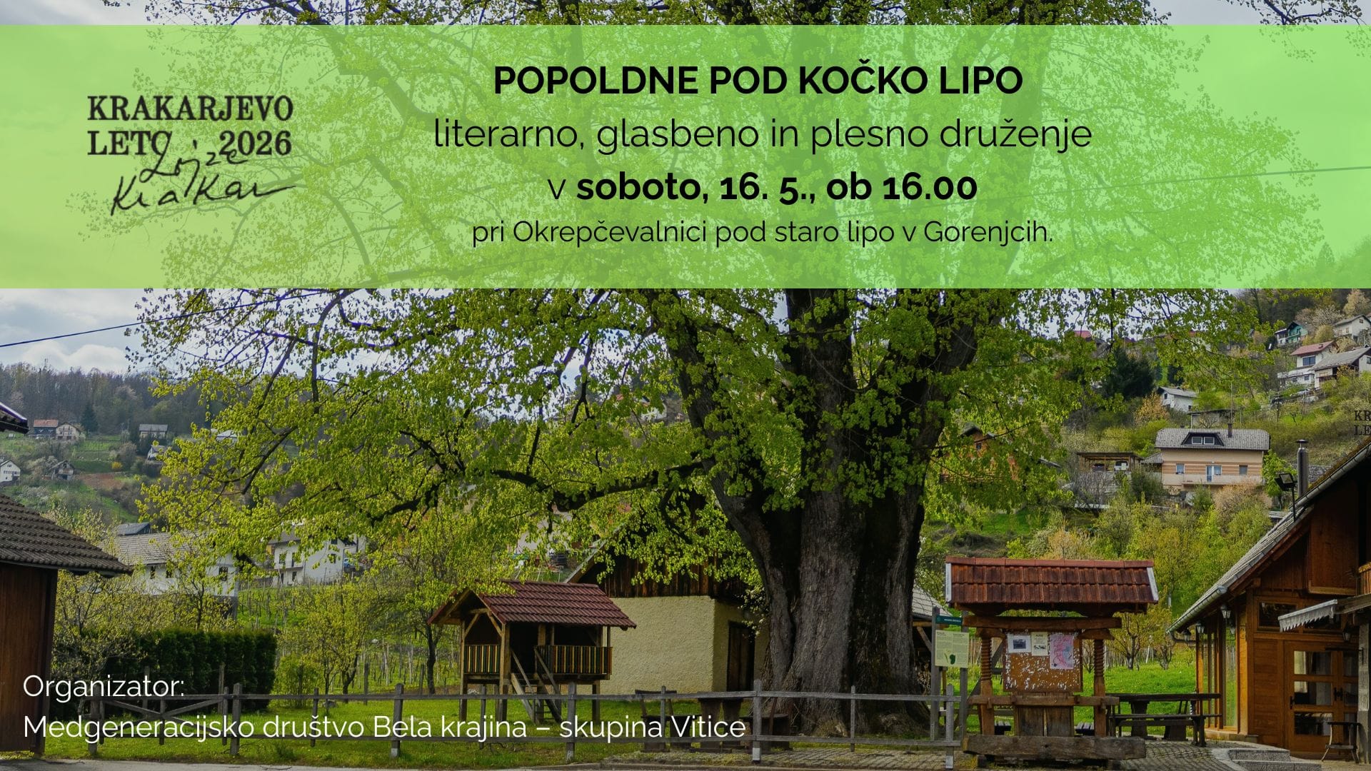 . . pod kočko lipo za face dogodek in TV