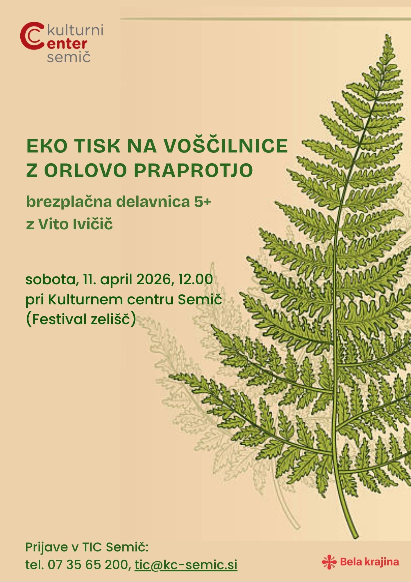 EKO TISK NA VOŠČILNICE Z ORLOVO PRAPROTJO ()