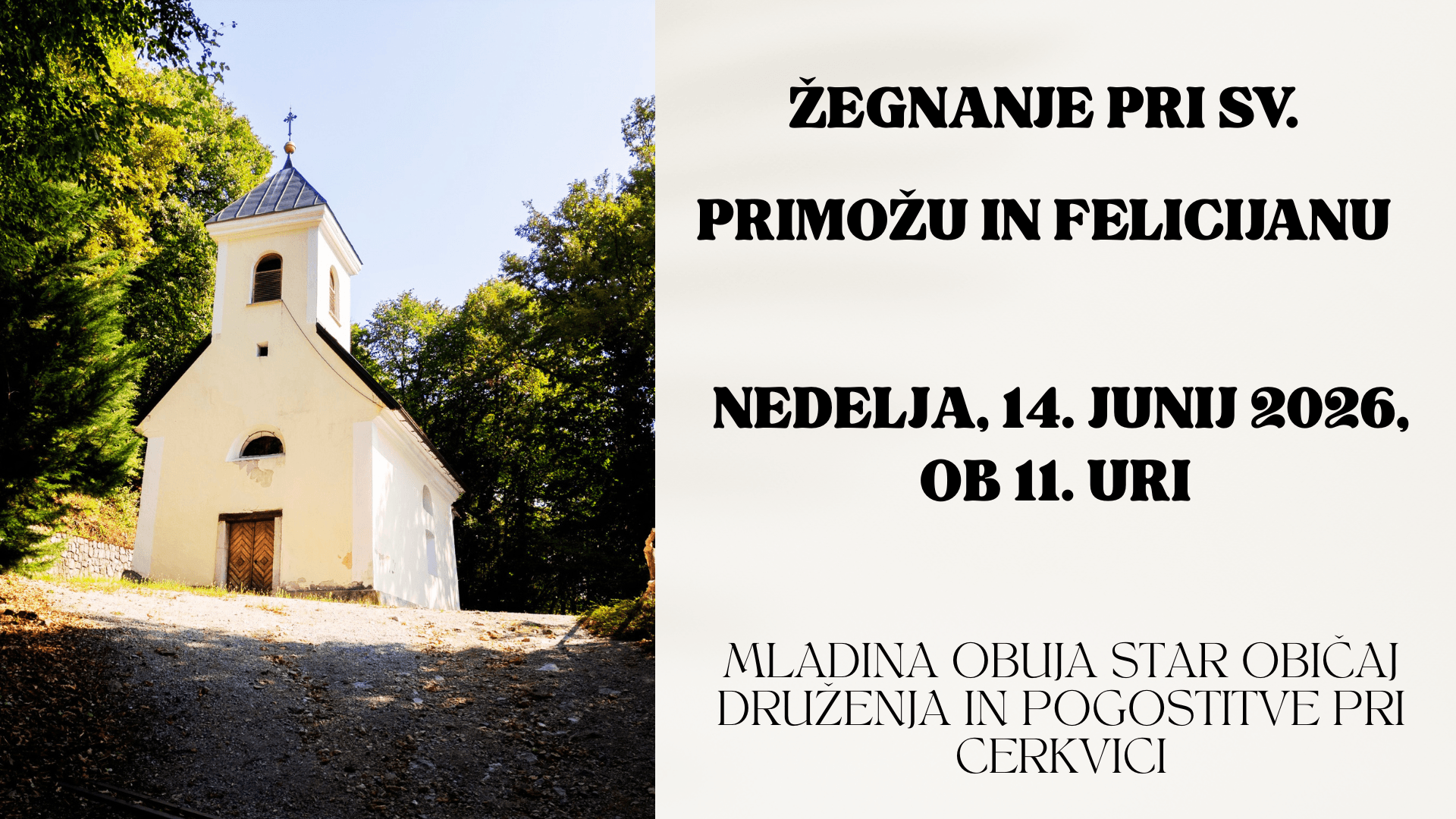 ŽEGNANJE PRI SV. PRIMOŽU IN FELICIJANU