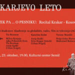 Recital krakar Kosovel AGRFT TV SCREEN, FB, Splet ()